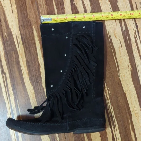 Mister Mint suede fringed moccasin boots - Picture 8 of 8